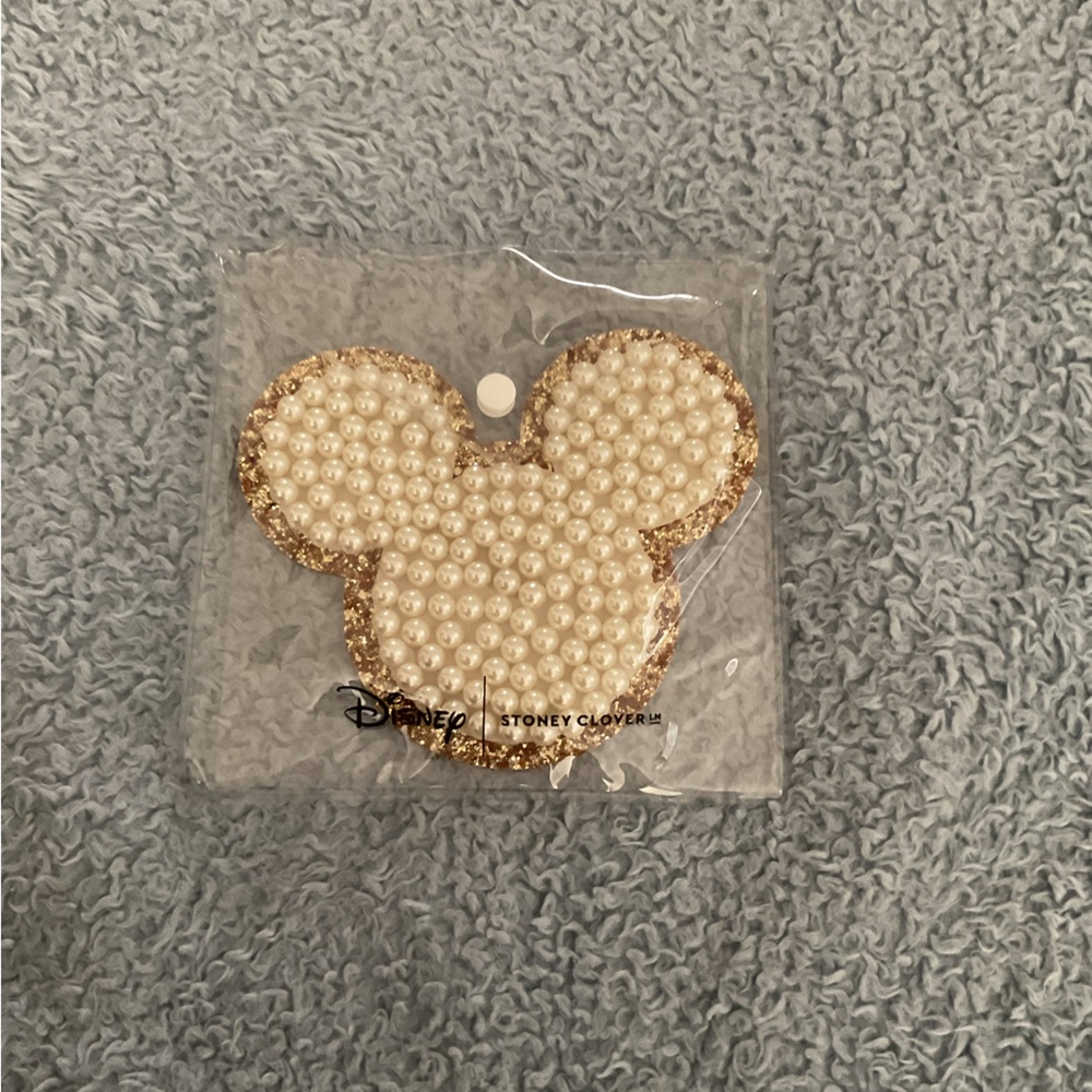 Disney Stoney Clover Mickey Pearl and Gold Patch